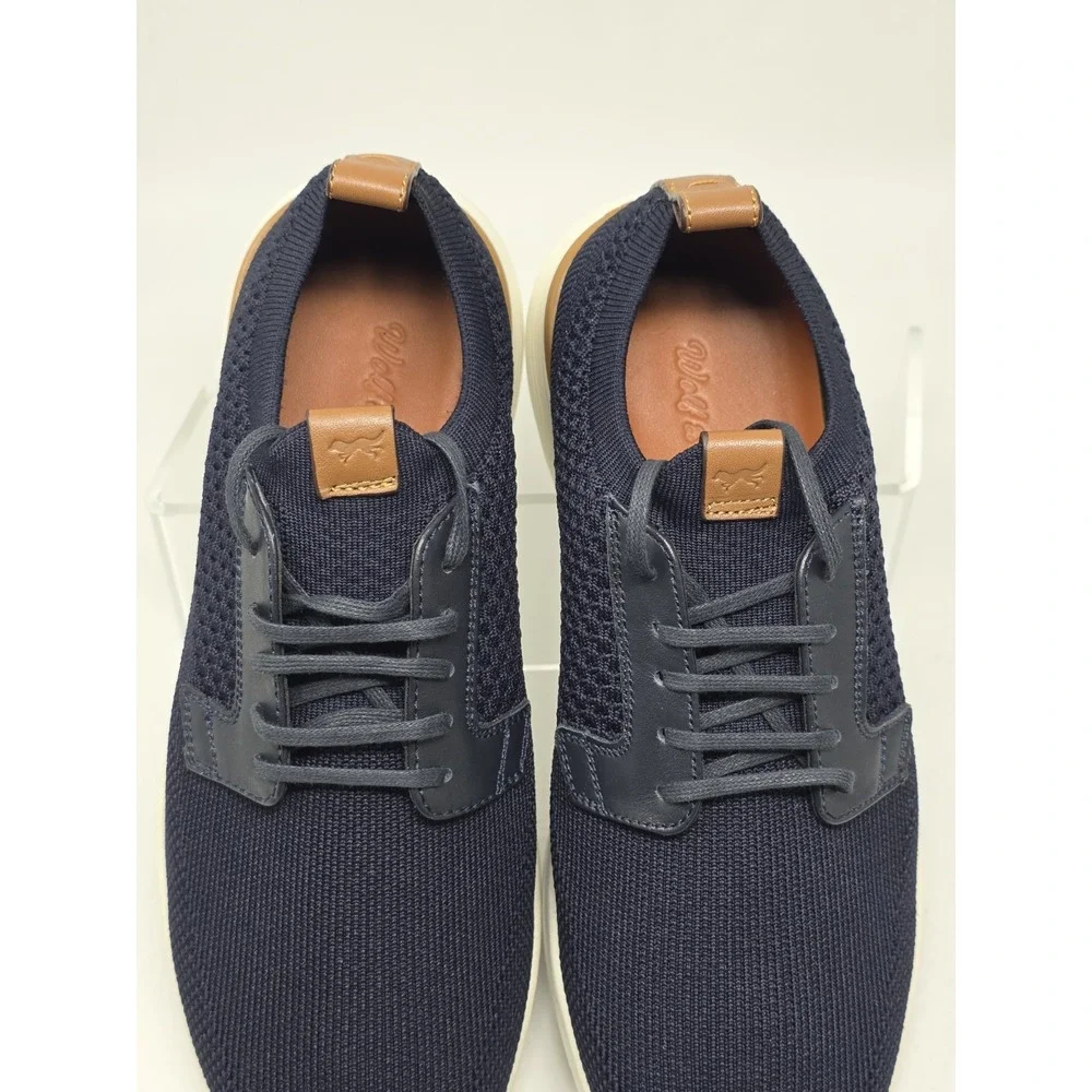 Wolf & Shepherd Swiftknit Derby Mens Sz US 7 Navy Knitted Stretch Shoes HAWK1637